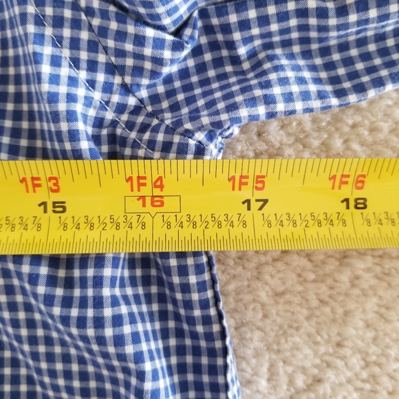 Polo Ralph Lauren Blue Gingham Button Down Shirt Size 10/12 - Picture 10 of 10